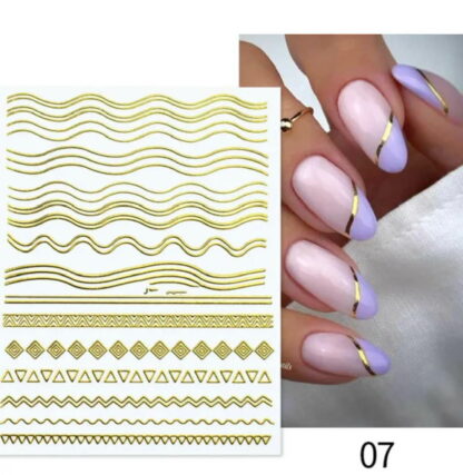 Nail art stickers - Gold - Bilde 3
