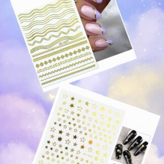Nail art stickers - Gold