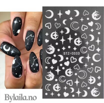 Nail art stickers - White