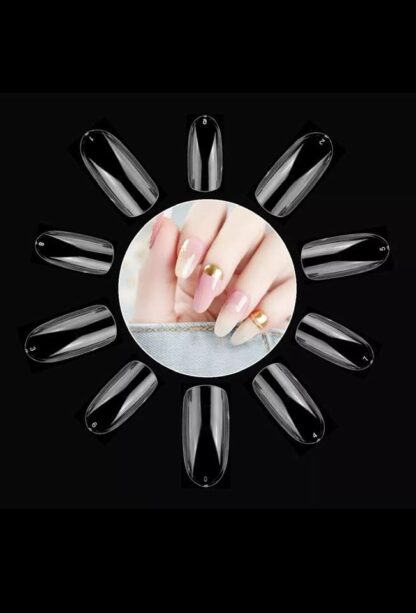 100-pk myke transparente kunstige negler - Press on nails - Bilde 2