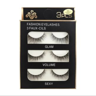 Fashion eyelashes set 3 - Pakke med 3 par løsvipper