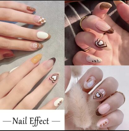 Nail art Stickers - Coffee & White - Bilde 3