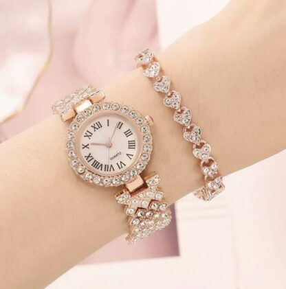 Pointer Quartz - Klokke og armbånd med rhinestones - Bilde 2