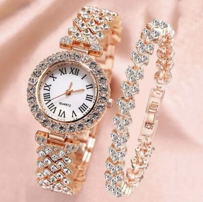 Pointer Quartz - Klokke og armbånd med rhinestones - Bilde 3