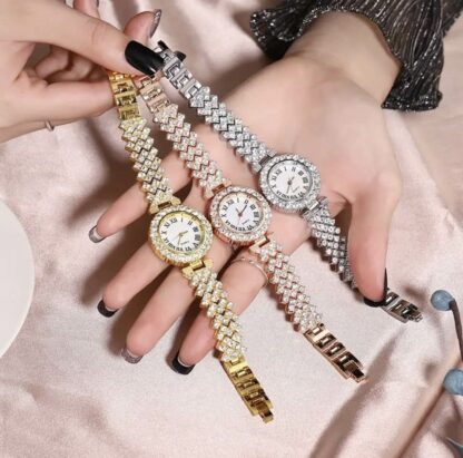 Pointer Quartz - Klokke og armbånd med rhinestones - Bilde 5