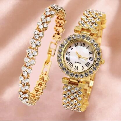 Pointer Quartz - Klokke og armbånd med rhinestones - Bilde 6