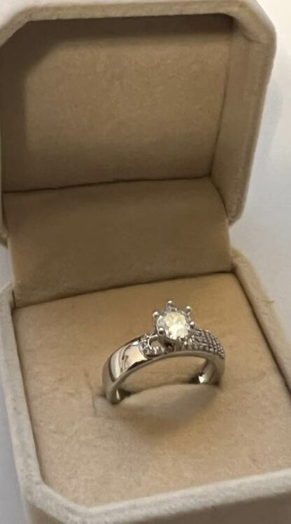 Embla justérbar ring med zirconia  - Stainless steel - Bilde 2