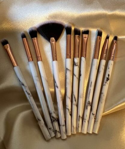 Makeup børster marmor - 10 pk